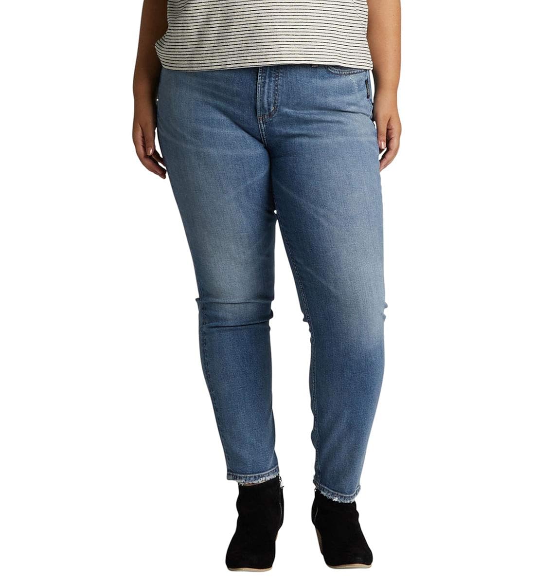 Buy Silver Jeans Co. Women's Plus Size Frisco High-Rise Vintage Tapered Jeans at Amazon.in