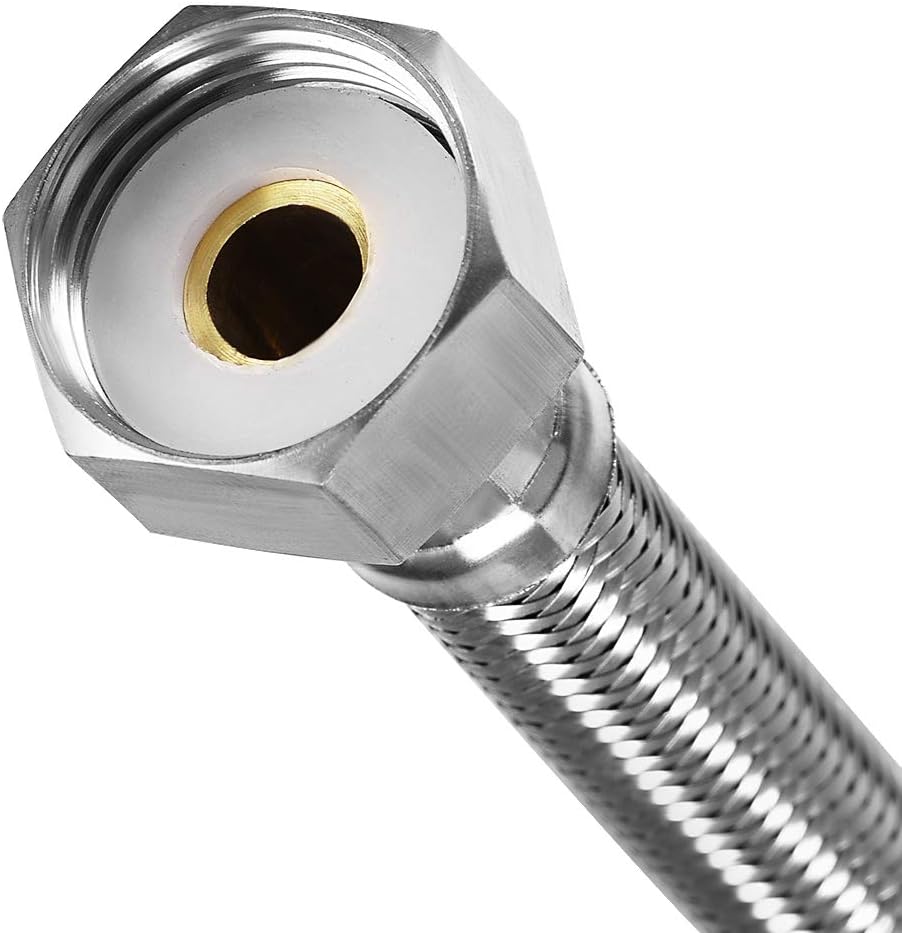 uxcell Faucet Supply Line Connector 1/2 Inch IPS Female x 1/2 Inch IPS