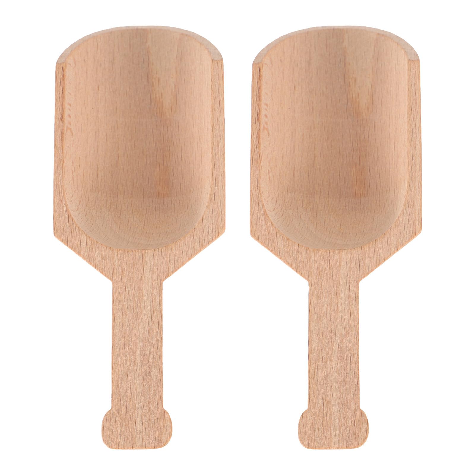 2pcs Wood Scoops, Washing Powder Spoon, Multipurpose Wooden Spoon for Flour Sugar Cereal Coffee Bean