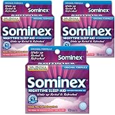 Sominex Nighttime Sleep-Aid, Maximum Strength Formula, Single Dose, 72 tablets - Pack of 3