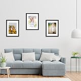 Scholar Tree Black Picture Frame Set of 3 12x16 with Mount 8.5x11 view 3