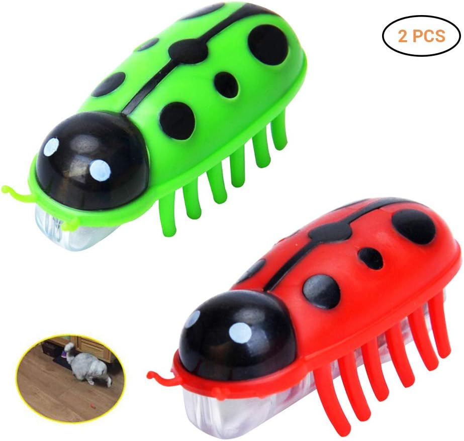 MallalahElectric Teasing Cat Toys, Motorized Cat Toys, Mini Robotic Bug Interactive Cat Toys, for Cat Kitty Small Dog Entertaining, Exercise, Chasing & Keep Happy