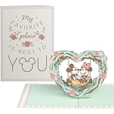 Lovepop Valentine's Day Disney's Mickey & Minnie Mouse Pop-Up Card for Her and Him - 3D Greeting Cards for Men, Women - My Favorite Place Is Next to You - 5" x 7" Card - Blank Notecard & Envelope Included