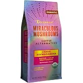 Teeccino Chaga Ashwagandha Coffee Alternative - Butterscotch Cream - Organic, Adaptogenic Herbal Mushroom Coffee, Medium Roast, Caffeine Free, Prebiotic, Acid Free, Gluten Free - 10 oz