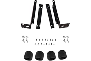 RhymKawa Rack Mount Hardware Kit Fit for Shure SLX4, SLXD4, GLXD4R, GLXD4R+ and P9T Dual Wireless Microphone Installing (Rack-P9T-Dual)