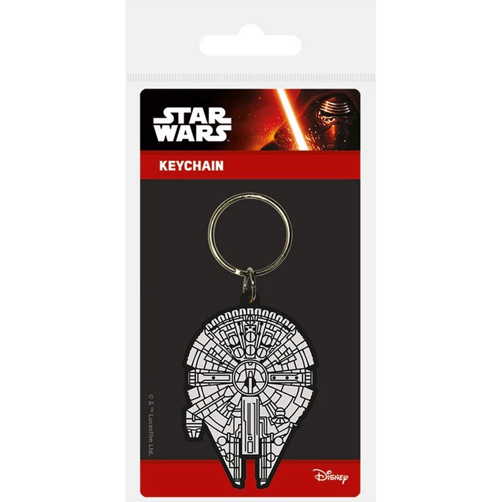 Star Wars, RK38348C, Star Wars - Millennium Falcon Rubber Keychain, Multi-Color, 4.5 x 6cm