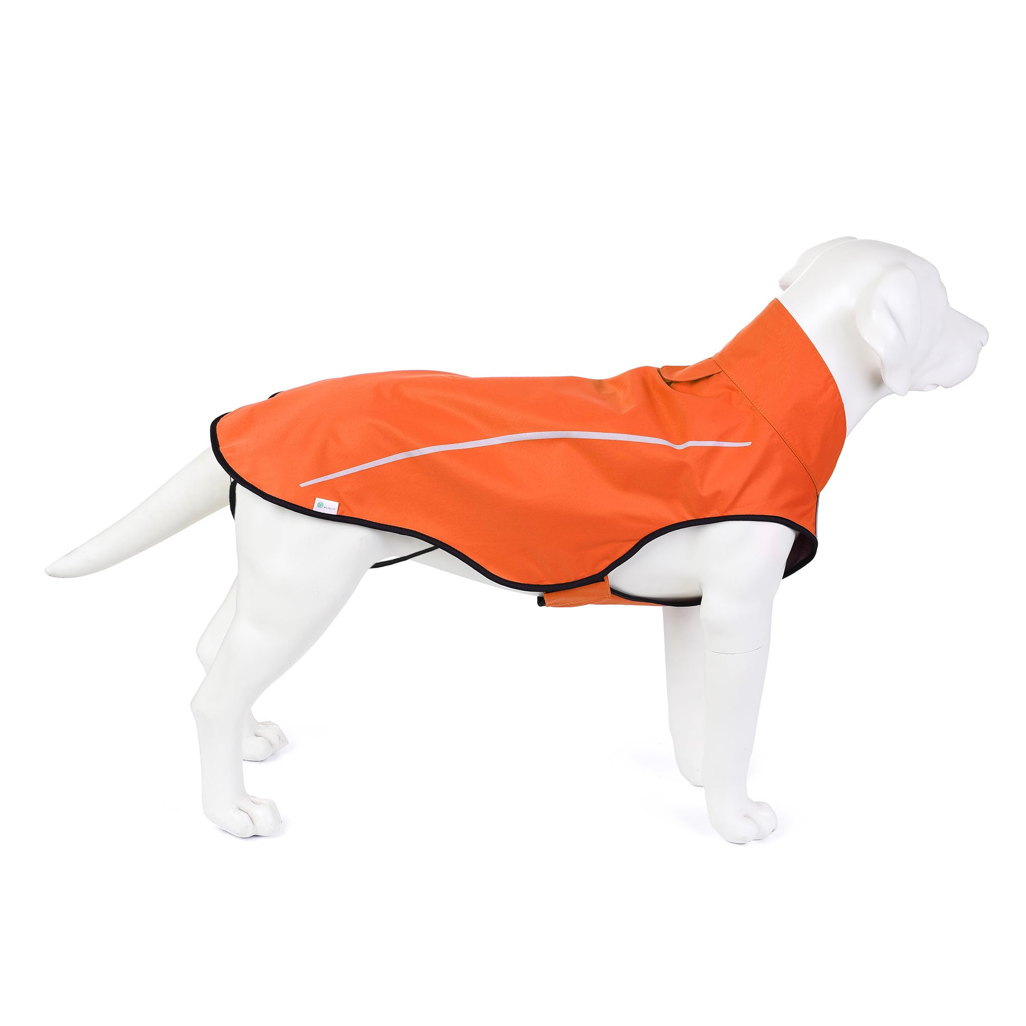 Mile High Life | Dog Raincoat | Adjustable Water Proof Pet Clothes | Lightweight Rain Jacket with Reflective Strip | Easy Step in Closure (XXS,Orange) — image 1