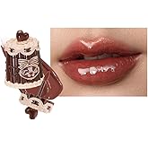 Flower Knows The Sweetie Bear Coating Lip Jelly,Soft Moisturizing Tinted Lip Gloss with Botanicals,Lightweight Non-Sticky Brown Lips Plumper,Cruelty-Free,0.18 oz(JE09 Toffee)