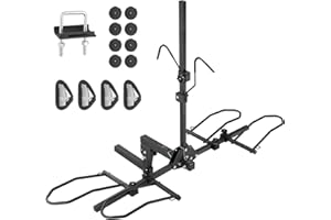 VEVOR Hitch Mount Bike Rack, 2-Bike Platform Style, 160 LBS Max Capacity Bike Rack Hitch for 2-inch Receiver, Titling and Fol