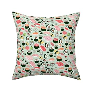 Amazon Com Roostery Throw Pillow Sushi Japanese Food Japan