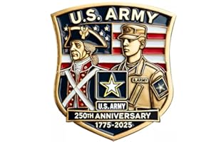 ZENVIB 250th Anniversary U.S. NAVY Commemorative Pin, Marine Corps Army Military Emblem Lapel Alloy Button Brooches Veteran Collection Gift Jewelry