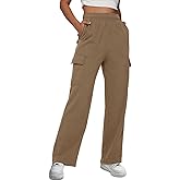 AUTOMET Womens Cargo Sweatpants Baggy Fleece High Waisted Joggers Sweat Pants Athletic Pants