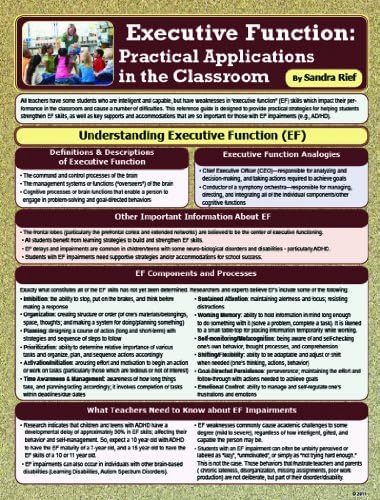 Executive Function: Practical Applications in the Classroom (Laminated Card) Pamphlet – May 2, 2011