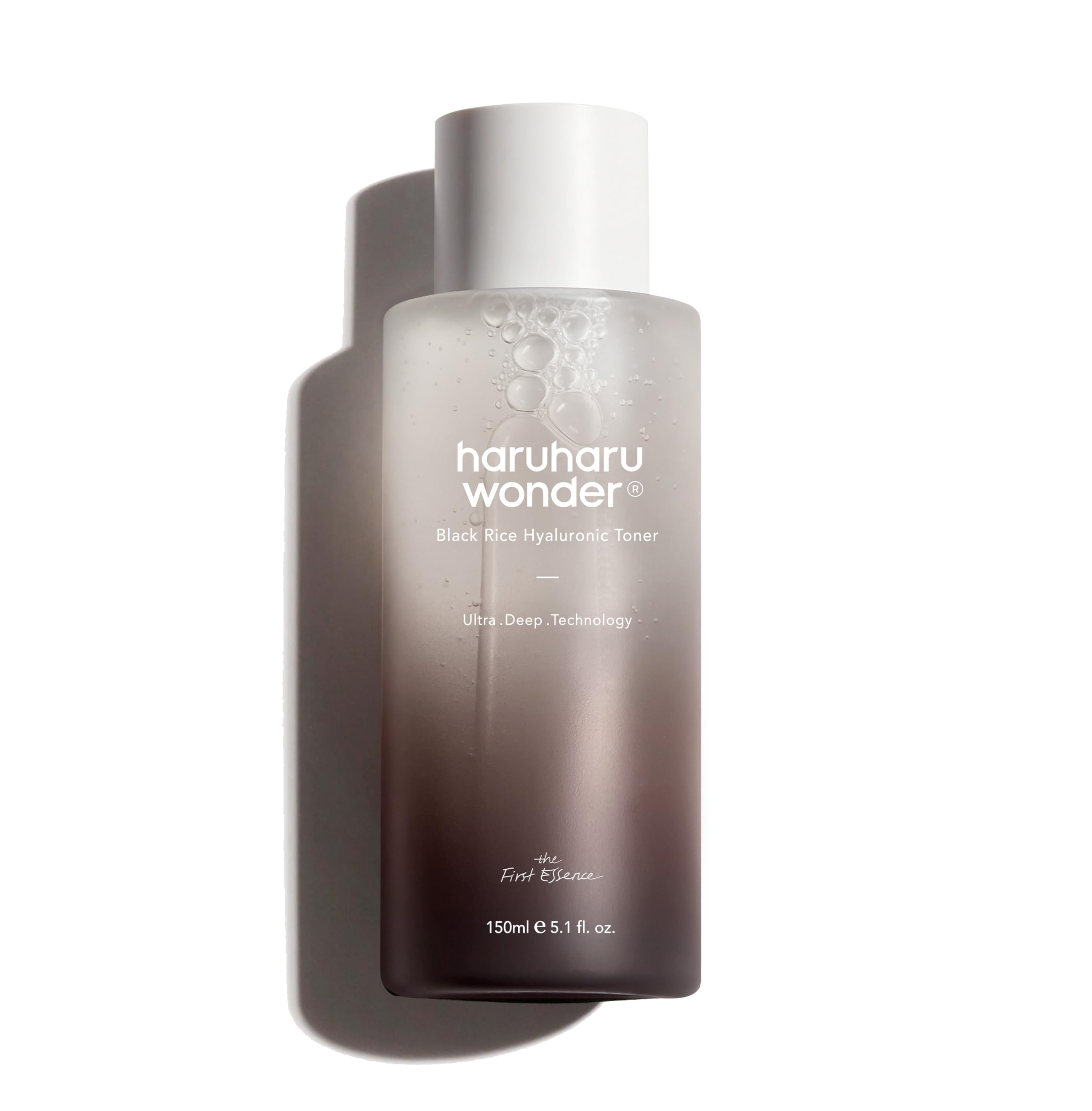 haruharu Wonder Black Rice Hyaluronic Toner, Deep Hydration, Glass Skin, Hyaluronic Acid, Lavender Oil, Skin Plumpling, Korean Skincare, Vegan, Cruelty-Free, 150 ml