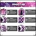 Purple Fidget Cube - ROMANTIC STARRY SKY - Effective Sensory Toys Anti-Stress & Anti-anxiety for Kids& Adults - Comes with Case + Prime Fast Shipping