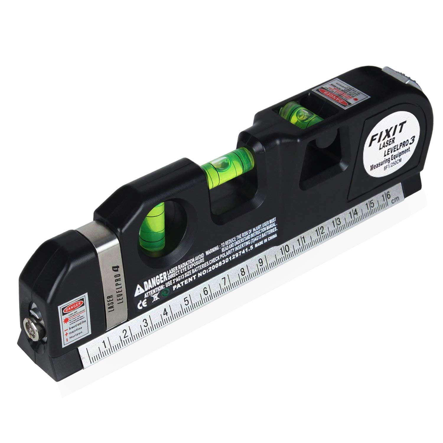 Spirit Level, Multipurpose Laser Measure Tool, Spirit Level Standard Metric Ruler Laser Measuring Tape 8ft/2.5M (1 Pack)