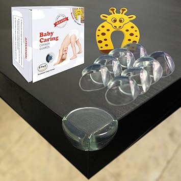 protectores de esquinas de seguridad de prueba para bebes paquete de 8 con tapon de puerta de bonificacion sujetadores de goma adhesivos