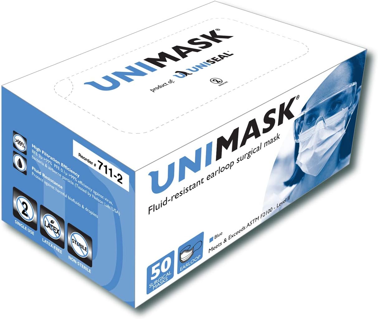 UniMask - Surgical Masks With Earloop 500 FaceMasks