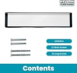 Keypak 12in Door Letterbox Fits 40-80mm Doors Anti-Snap Flap Internal Draught view 3