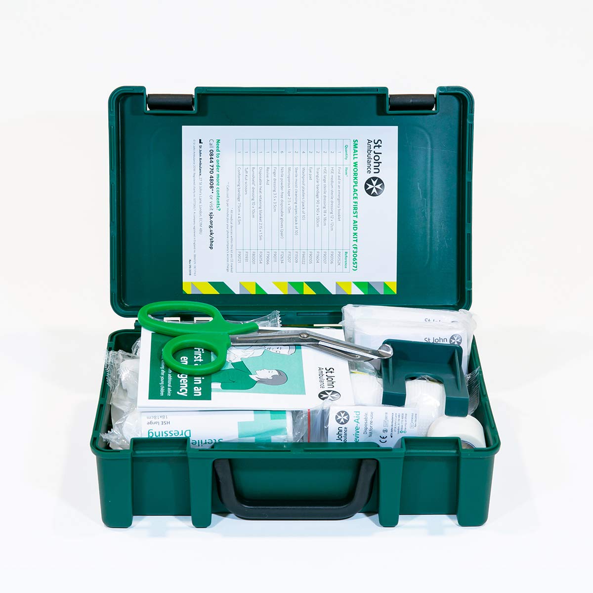 St John Ambulance F30657 Small Standard Workplace First Aid Kit BS 8599-1: 2019, Assorted,green - Image 3