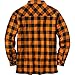 Legendary Whitetails Mens Trailblazer Waffle Lined Shirt Neon Orange Plaid Large