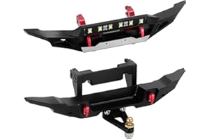 INJORA Front and Rear Bumper - CNC Aluminum Bumper Set for TRX4M Bronco Upgrade 1/18 RC Crawler