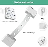 YMCRLUX Child Safety Straps Locks with Key 2 Pack for Cabinets Fridge Oven Door view 2
