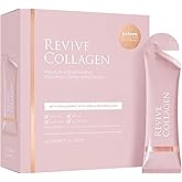 Revive Collagen Premium — Hydrolyzed Marine Collagen Drink for Women, 8,500MG, with Hyaluronic Acid, Aloe Vera Juice, Revive Skin Health, Hydration, Hair & Skin, Lemon & Lime Flavour — 14 Sachets