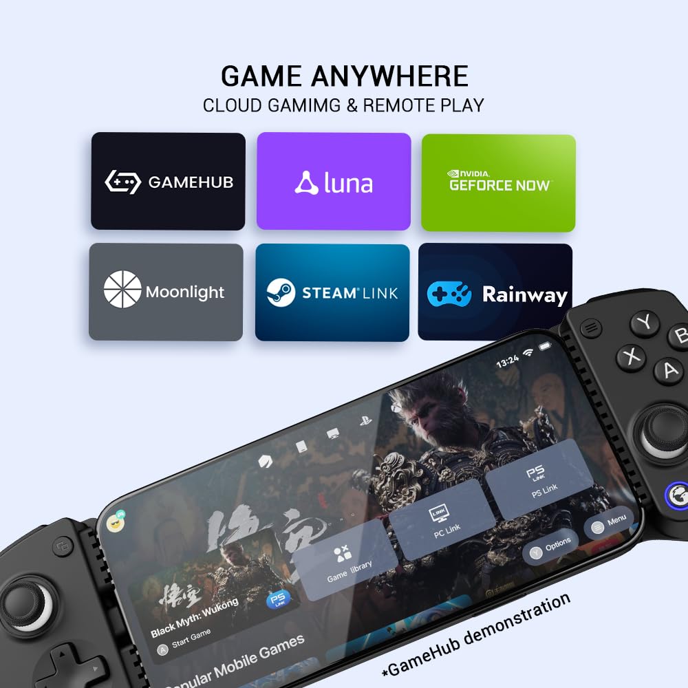 GameSir X5 Lite Mobile Gaming Controller for Android & iPhone 15/16 Series (USB-C), Hall Effect Joystick, Lightweight Ergonomic Phone Controller- Play Genshin Impact & Zenless Zone Zero