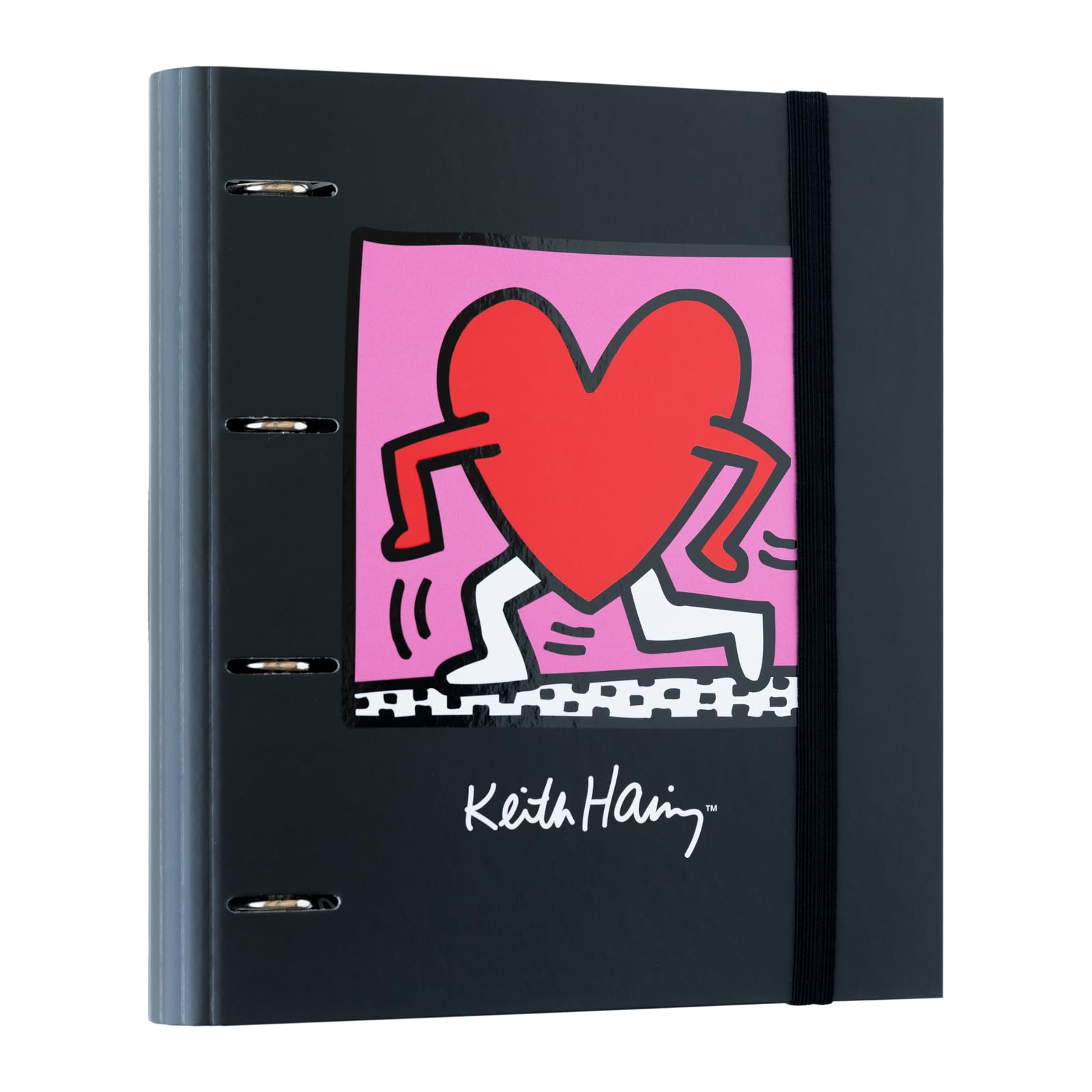 Grupo Erik 4 Ring Binder A4 - Keith Haring | 10.6 x 12.6 inches - 27 x 32 cm - A4 Ring Binder Folder, Document Folder | Graffiti Art Gifts