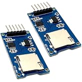 Kiro&amp;Seeu 2pcs Micro SD Card Module Storage Board 6-pin TF Card Memory Adapter Reader Module SPI Interface Compatible with Ar-duino Raspberry Pi