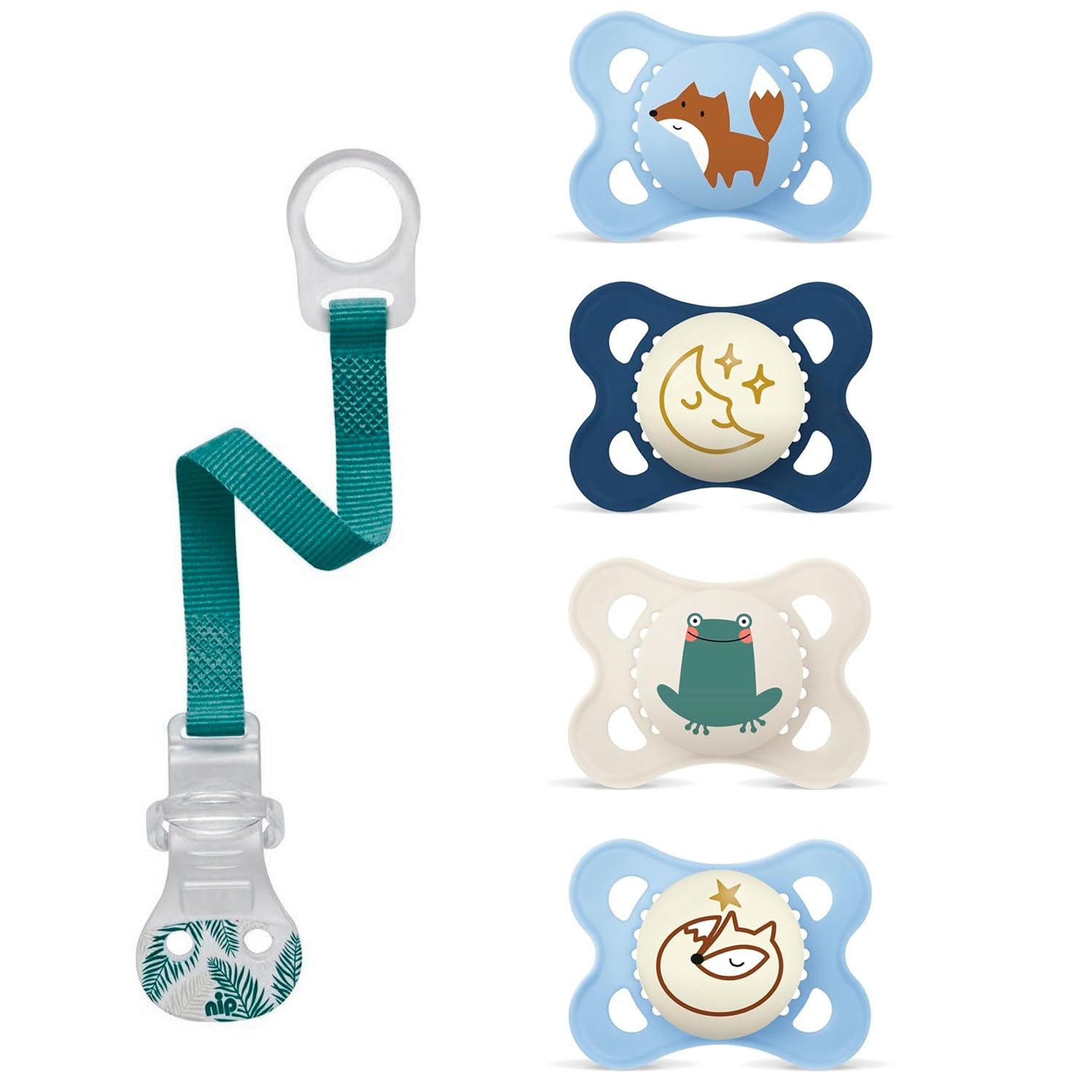 MAM SkinSoftTM Silicone Dummies 0-6 Months Girl Dummies 0-6 Months incl. sterilising and Transport Box & Soother´s Band