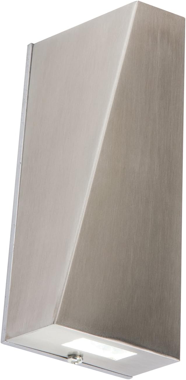 Knightsbridge NH022W IP44 230V 6W (2x3W) LED Up/Down Light, Stainless Steel