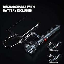PEETPEN Rechargeable Tactical Flashlight High