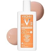 Vichy Capital Soleil Daily Ultra Fluid Mineral Tinted & Dry Touch SPF 60, Broad Spectrum UVA-UVB Sun Protection, Non Greasy,