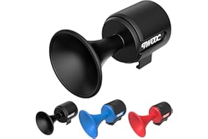 CHRISPHIL Electric Bicycle Horn with USB Port, Red and Black, Portable Bike Accessory