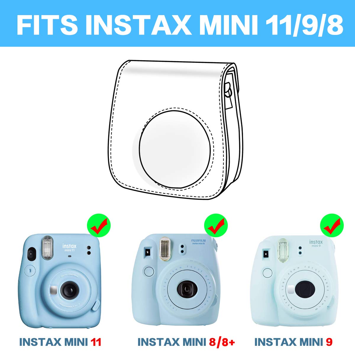 Katia Camera Case Bag Compatible With Fujifilm Instax Mini 11 9 8 8 Instant Film Camera With Shoulder Strap And Photo Accessories Pocket Galaxy Buy Online Katia Camera Case Bag Compatible With Fujifilm Instax Mini 11 9 8 8 Instant Film Camera With Shoulder Strap And Photo Accessories Pocket Galaxy Buy Online