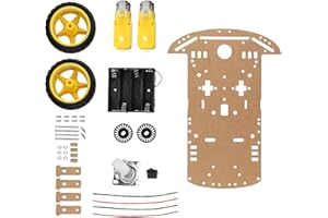 Smart Robot Car Chassis Kit with Speed Encoder, 2WD Educational DIY Robotics Platform for Arduino, 2 Motor Gearbox (1:48) Com