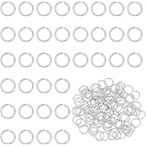PH PandaHall 100pcs 925 Sterling Silver Open Jump Rings, 4mm Jump Rings 26 Gauge Round Jewelry Connector O Chainmail Ring for DIY Bracelets Necklaces Pendants Chain Choker Making