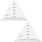 60 Degree Triangle Ruler for Quilting, 2 Pcs Triangle Quilting Ruler Measure Beginner Accessories Quilt Supplies for Cutting Pattern DIY Craft
