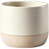 Ekiweut Japanese Ceramic Mug, Vintage Tea Cup, 12oz Cup, No Handle Drinking Cup for Cold Brew, Iced Coffee, Latte, Tea (Beige)