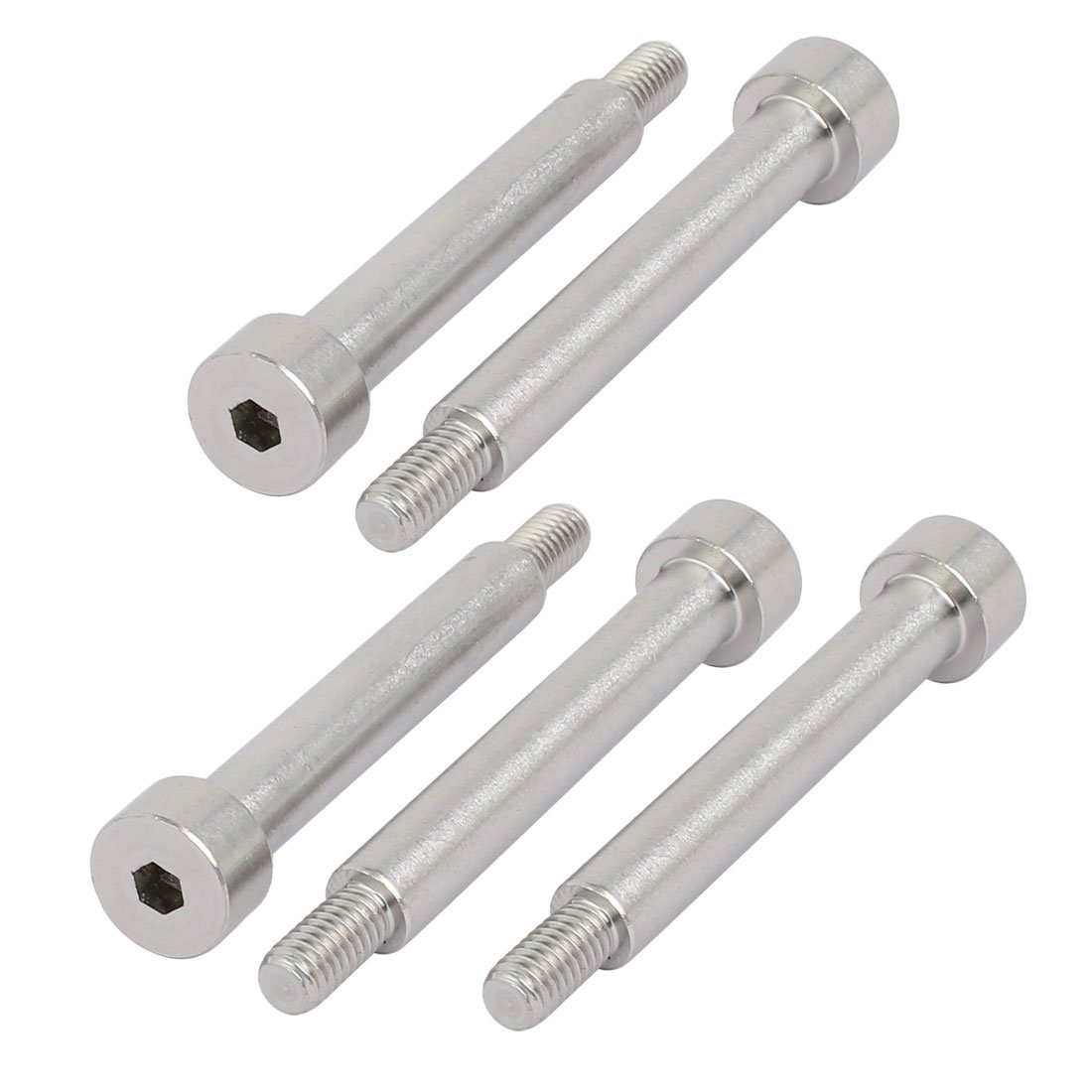 Sourcingmap 304 Stainless Steel Hex Socket Shoulder Bolt 8mm Shoulder Dia 50mm Shoulder Length M6 Thread 5pcs