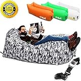 Chillax Inflatable Lounger - Best Air Lounger for Travelling, Camping, Hiking - Ideal Inflatable Couch for Pool and Beach Parties - Perfect Air Chair for Picnics or Festivals (WinterCamo)