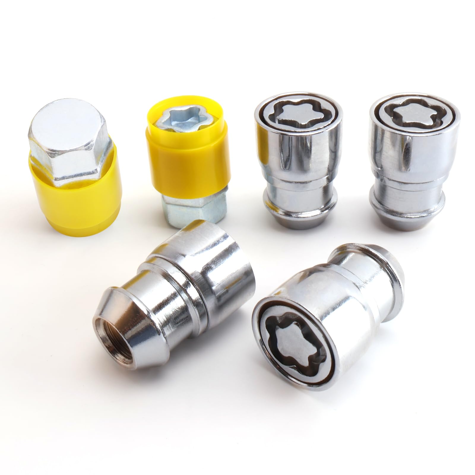 Photo 1 of YYHHZZ M14 x 1.5mm Wheel Locks Lug Nuts, Fit for Ram 1500, Ram 2500, Ram 3500, F-150, F-250, F-350, Expedition, Wheel Locks, 4 Locking Lug Nuts, 2 Pcs Wheel Lock Key