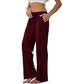 Women's Cotton Pajamas Pants Wide Leg Casual Modal Loose Fit Sleep Soft Comfort Flowy Lounge Pj Bottom with Pockets