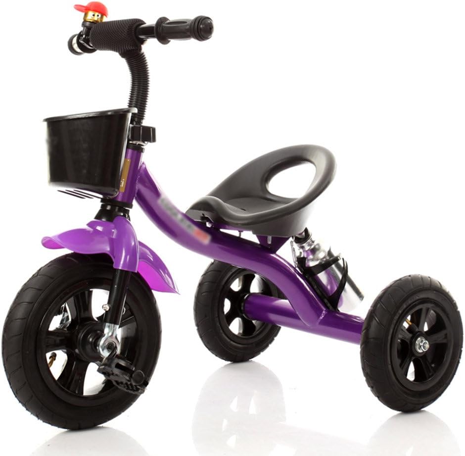 Children's Tricycle - Trikes with Portable Kettle Holder, on Ride for Toddler, Age 2-6 Years Old (color : Purple)