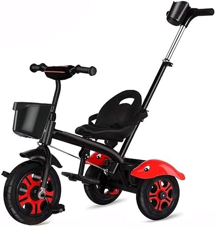 Tricycle Velo Bebe 4 En 1 Bebe Tricycle Poussette Avec Poignee De Poussee Face Vers L