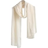 Jeelow Cotton Feel Scarf Everyday Classic Shawl Wrap Soft Lightweight Light Travel Scarves Wraps For Men Women