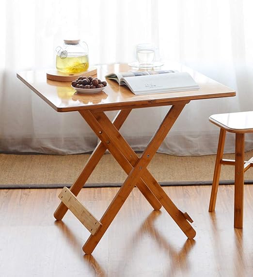 Moonlove Small Folding Square Side Table Original Bamboo Laptop Desk