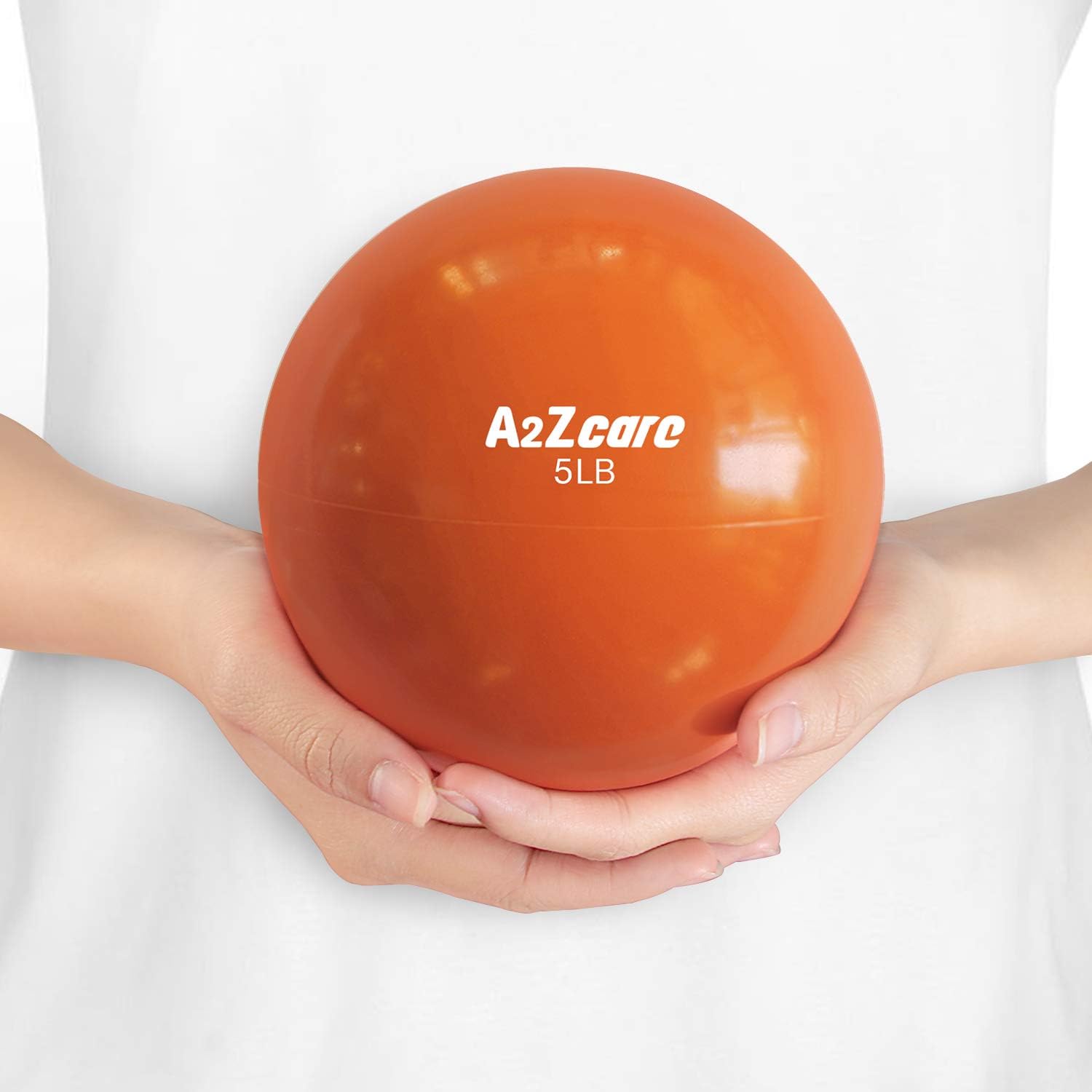 A2ZCARE Toning Ball - Soft Weighted Mini Ball/Medicine Ball (Orange (5lbs)) : Sports & Outdoors